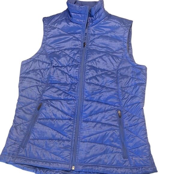 Columbia Blue Full Zip Omni-Heat Omni-Shield Quilted Vest Size Medium - Picture 2 of 11